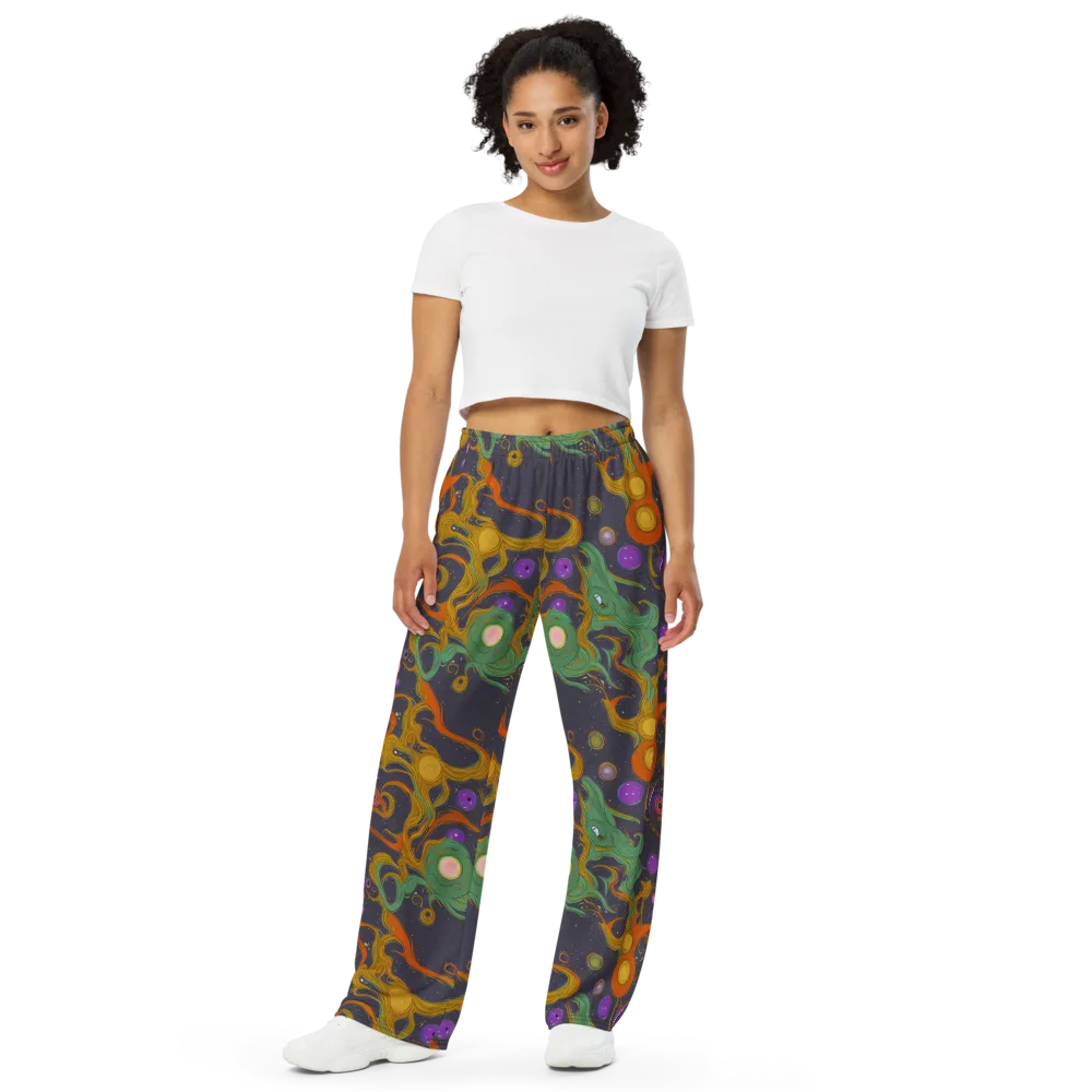 Stellar Marbling on Wide-Leg Pants — Front