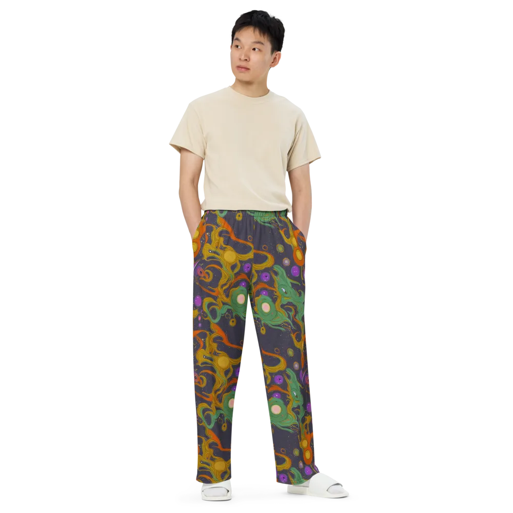 Stellar Marbling on Wide-Leg Pants — Front