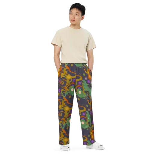 Stellar Marbling on a Wide-Leg Pants