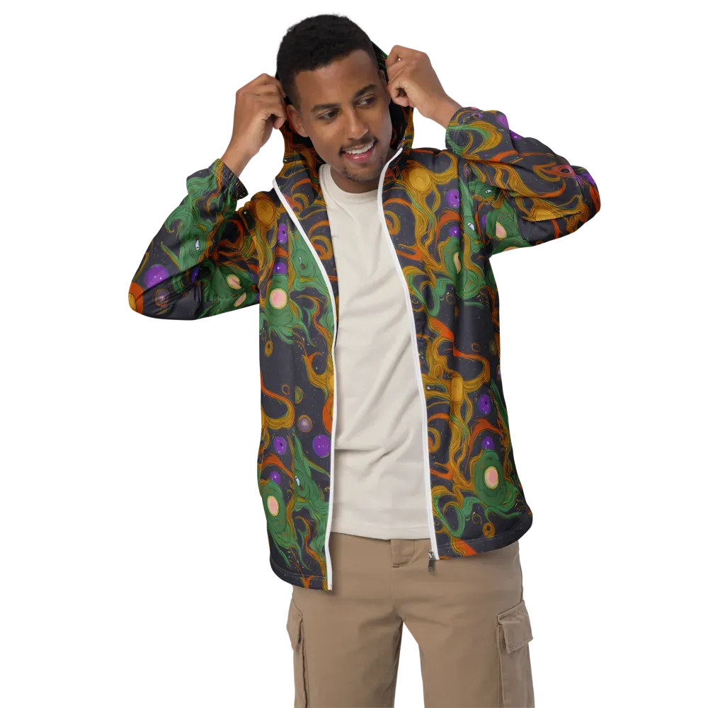 Stellar Marbling on Men's Windbreaker — Front