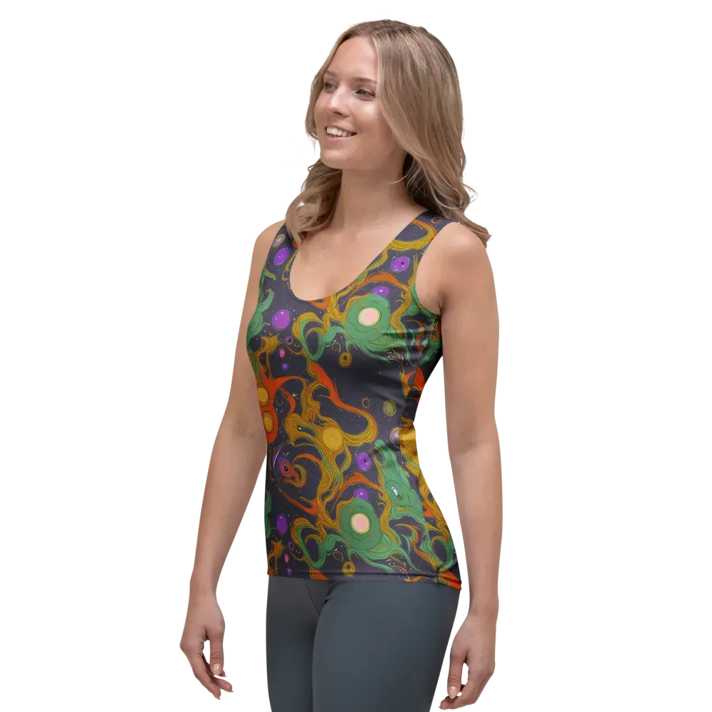 Stellar Marbling on Women's Tank Top — Left Front