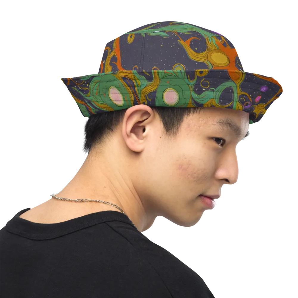 Stellar Marbling on Reversible Bucket Hat — Right Outside