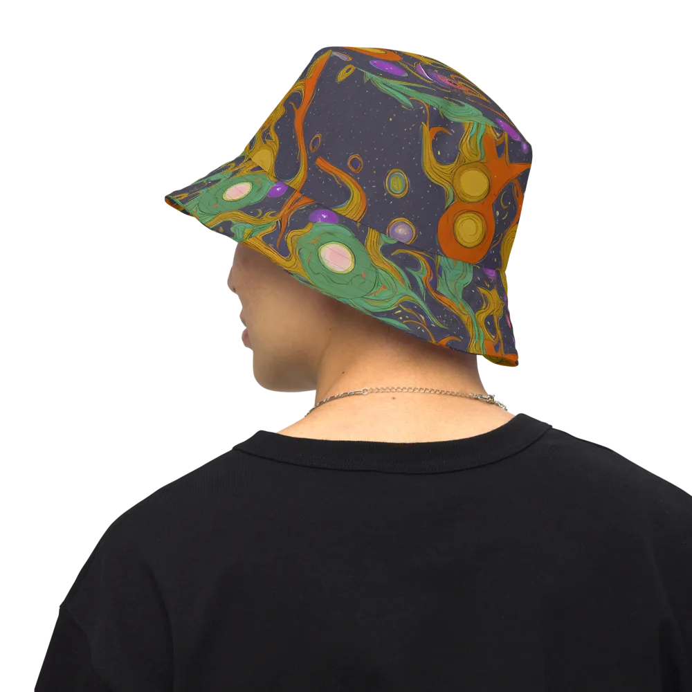 Stellar Marbling on Reversible Bucket Hat — Back Inside