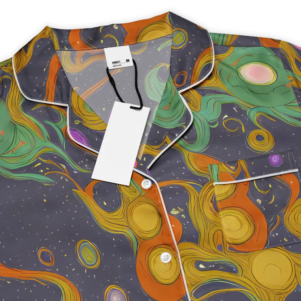 Stellar Marbling on Women's Short Sleeve Pajama Top — Product details