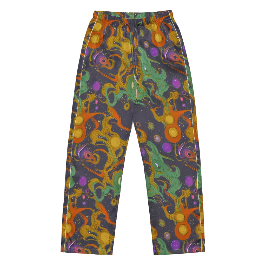 Stellar Marbling on Women's Pajama Pants — Front