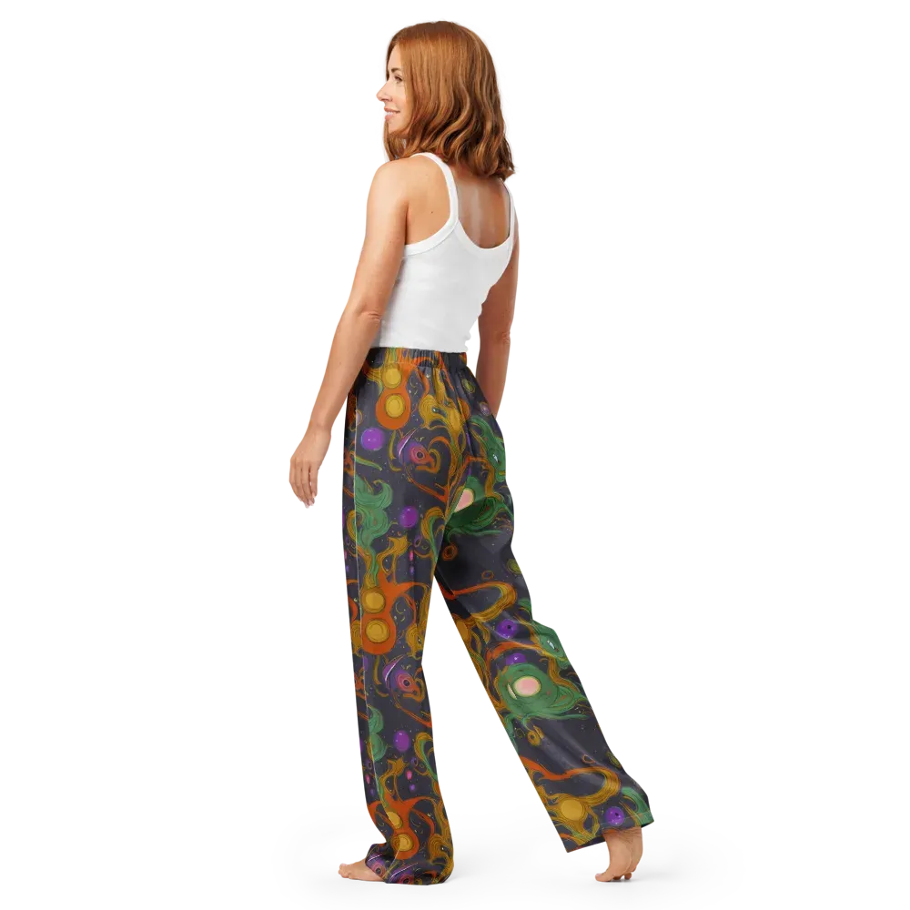 Stellar Marbling on Women's Pajama Pants — Back