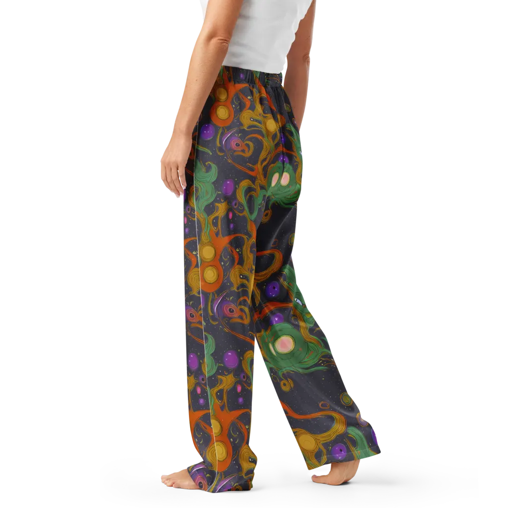 Stellar Marbling on Women's Pajama Pants — Left
