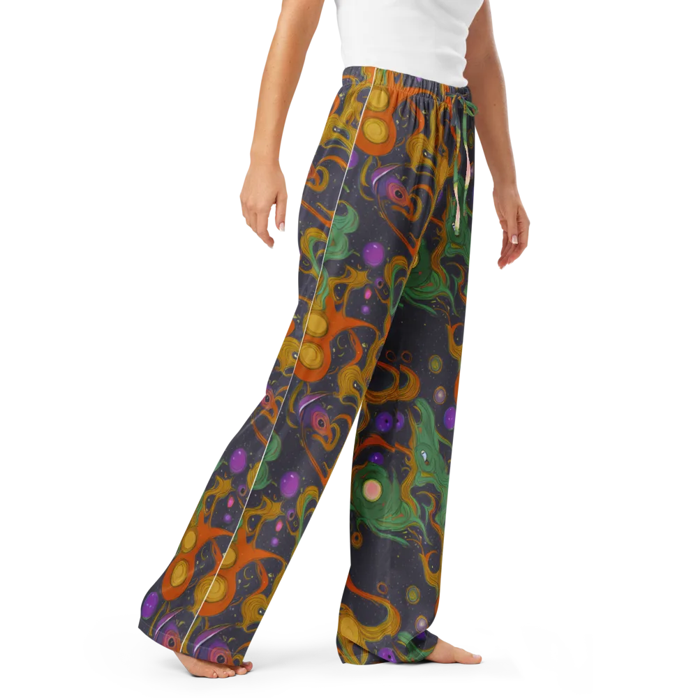 Stellar Marbling on Women's Pajama Pants — Right Front