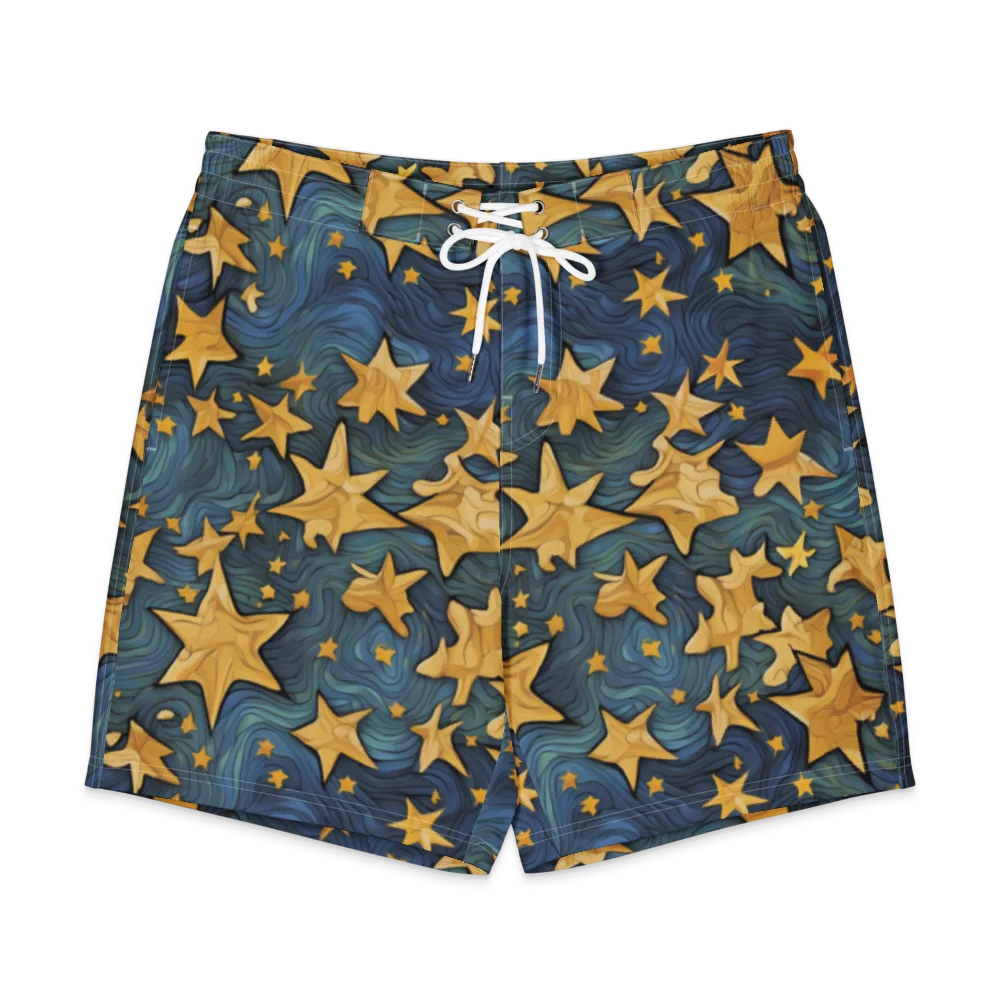 Midnight Starflow on Men's Board Shorts — Front