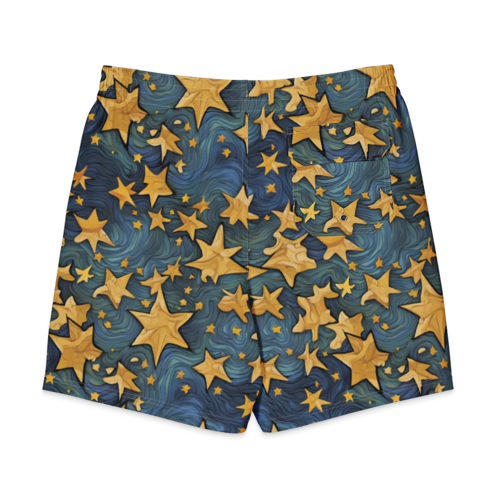 Midnight Starflow on Men's Board Shorts — Back