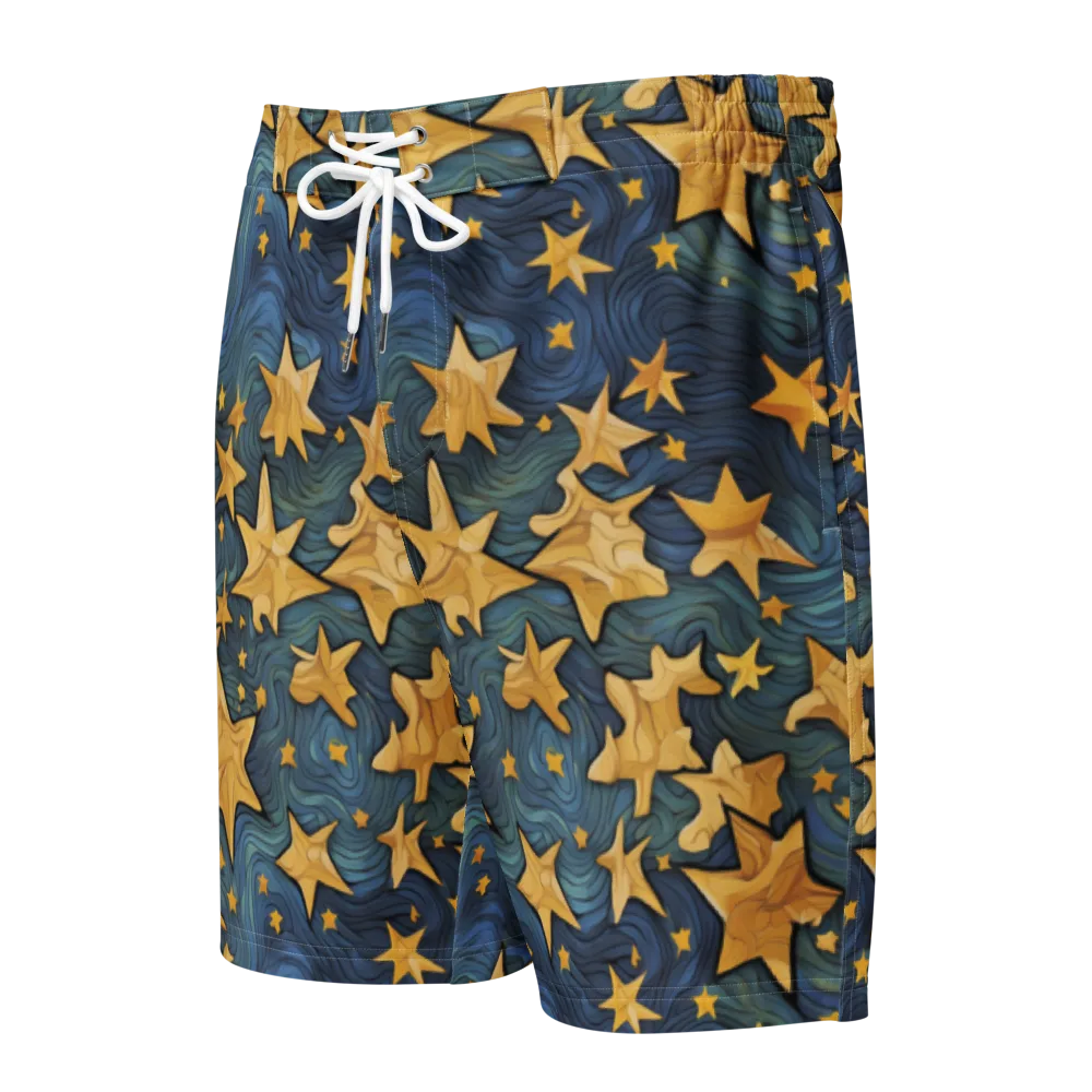 Midnight Starflow on Men's Board Shorts — Front