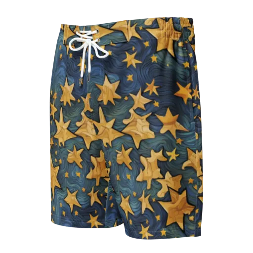 Midnight Starflow on a Men's Board Shorts