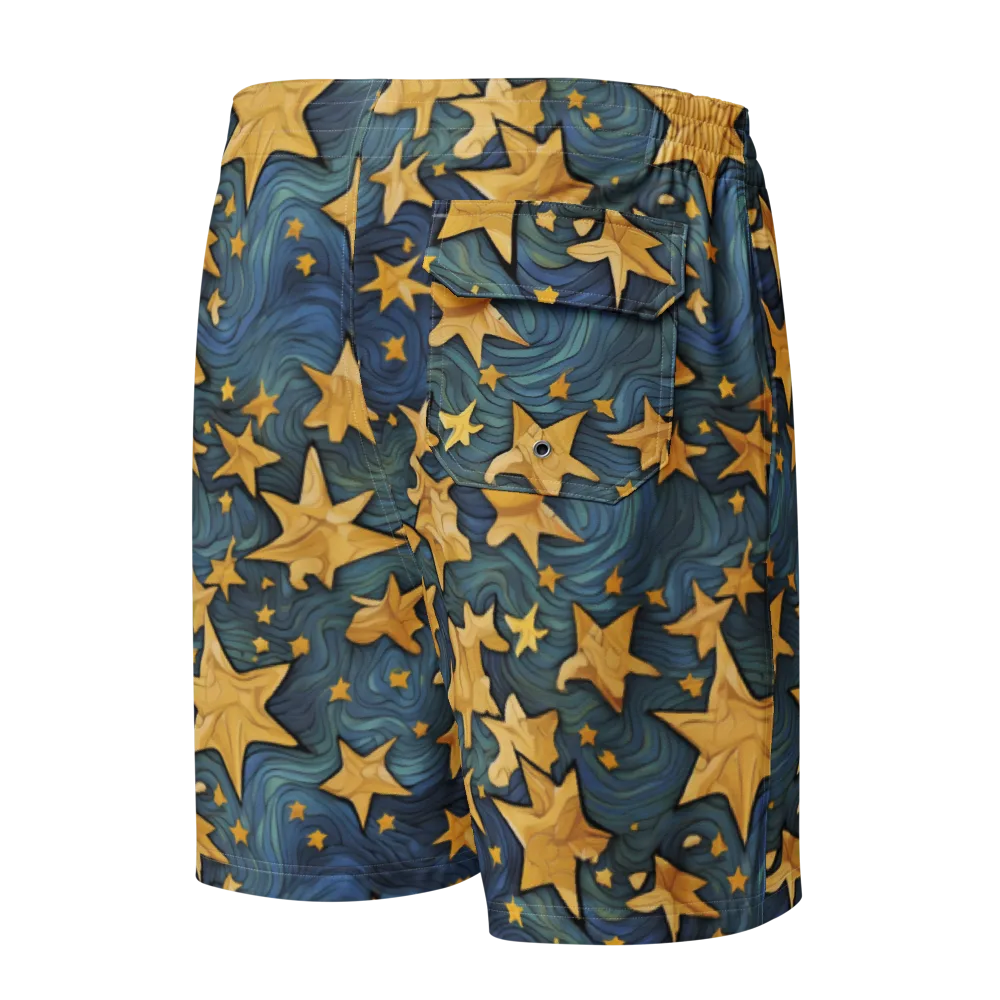 Midnight Starflow on Men's Board Shorts — Back