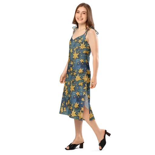 Midnight Starflow on a Slip Dress