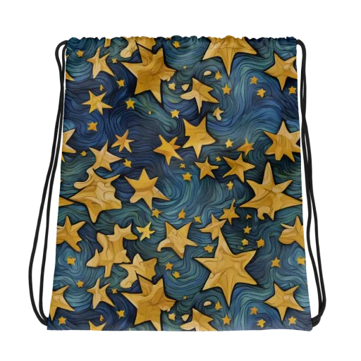 Midnight Starflow on a Drawstring Bag