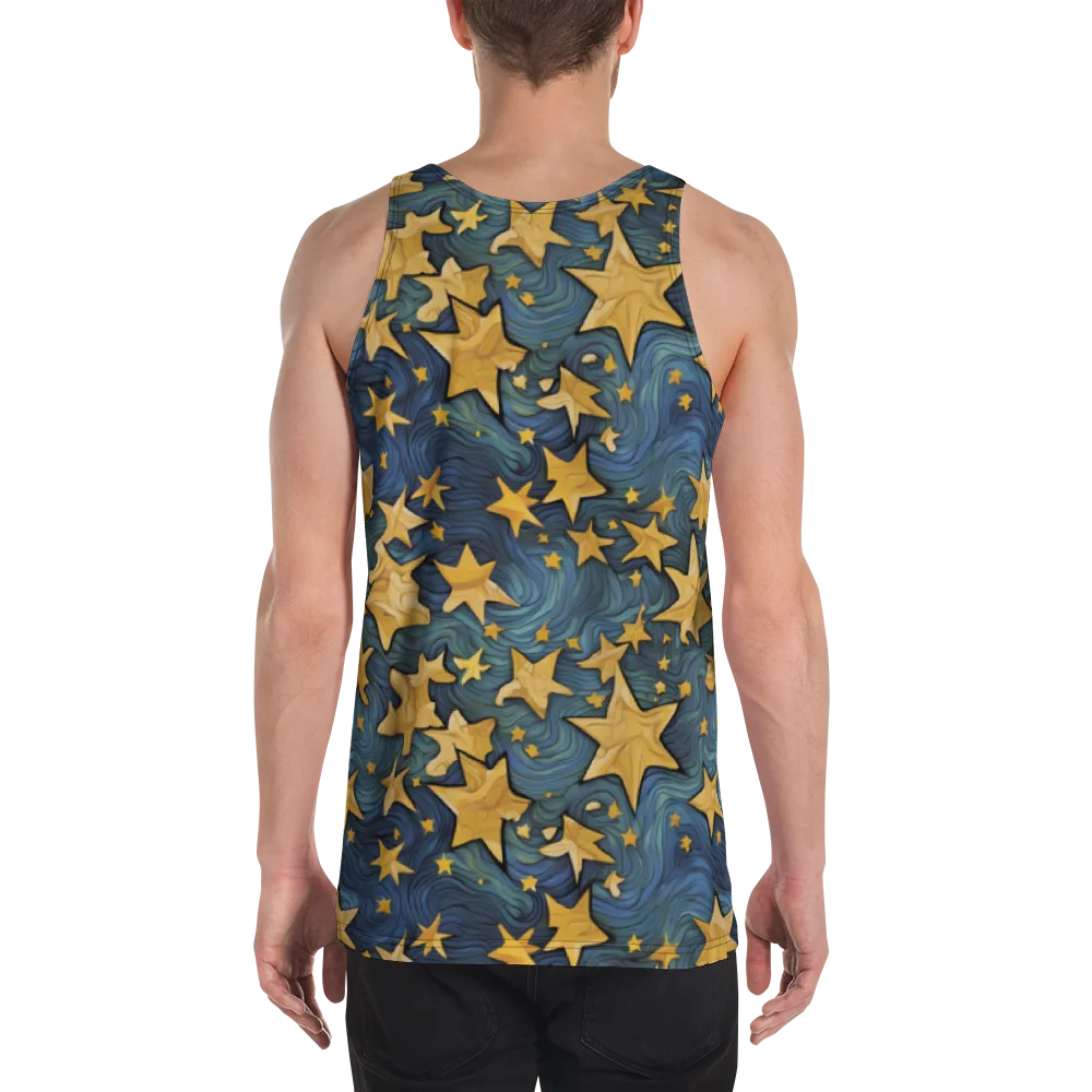 Midnight Starflow on Men's Tank Top — Back