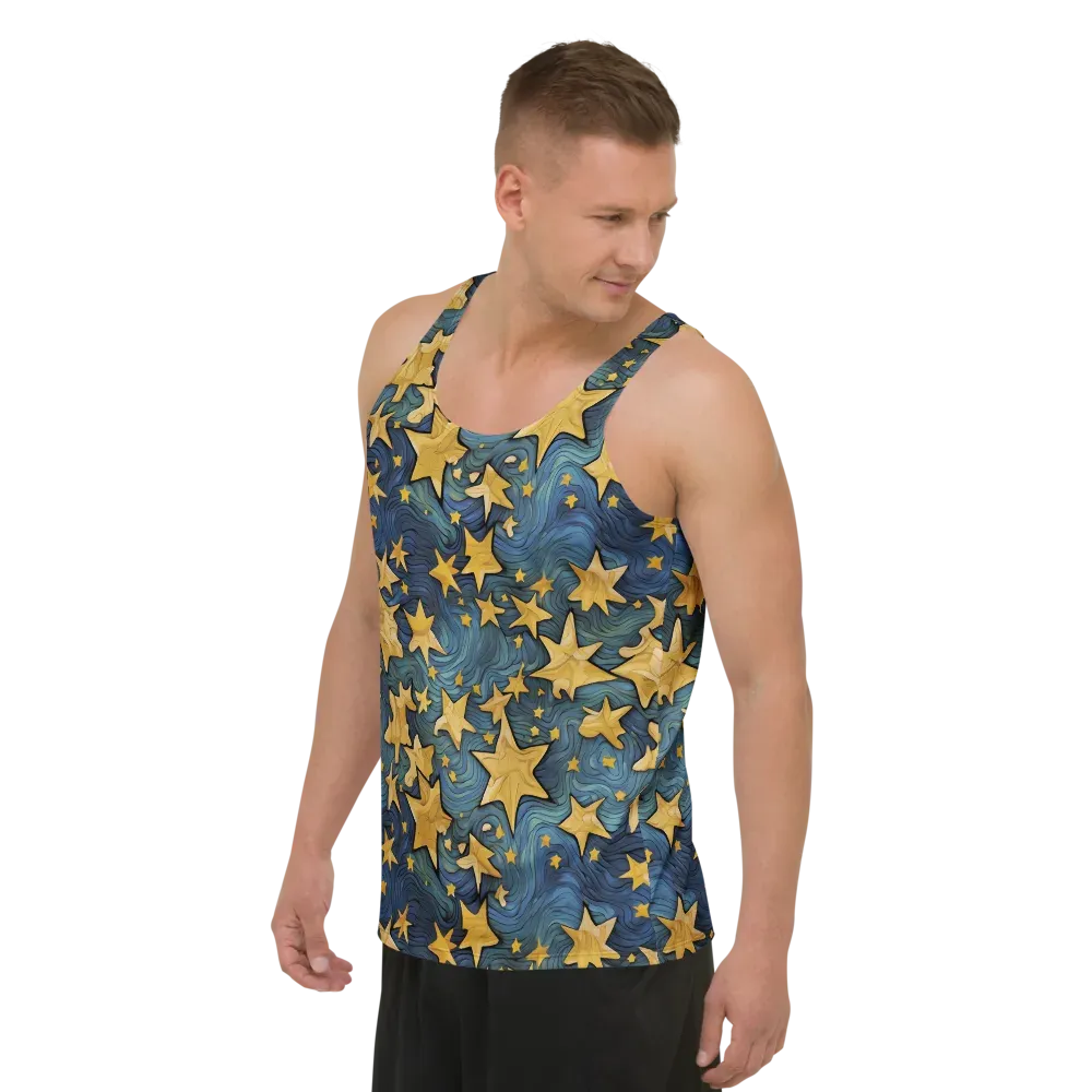 Midnight Starflow on Men's Tank Top — Left Front