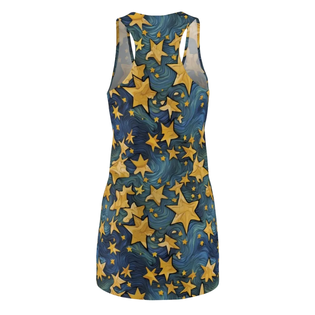 Midnight Starflow on Racerback Dress — Back