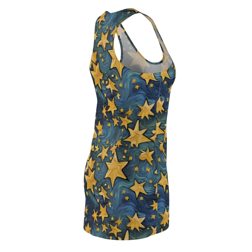Midnight Starflow on Racerback Dress — Back Side