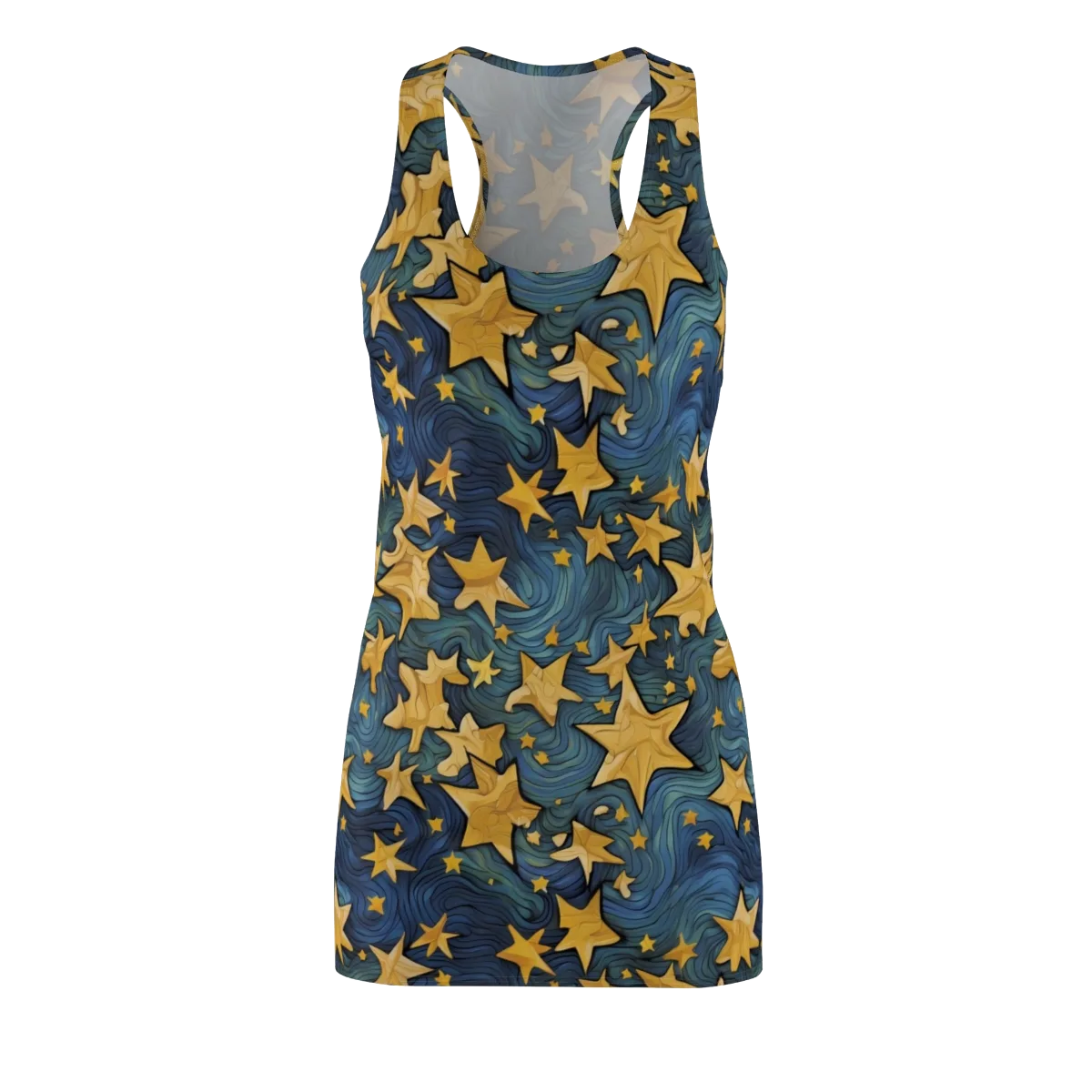 Midnight Starflow on Racerback Dress — Front
