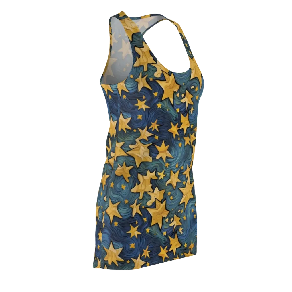 Midnight Starflow on Racerback Dress — Front Side