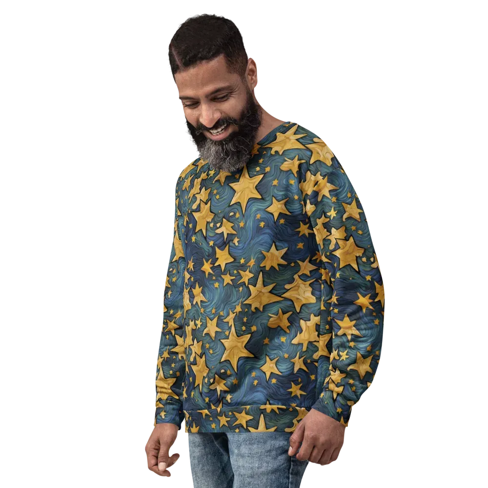 Midnight Starflow on Sweatshirt — Left Front