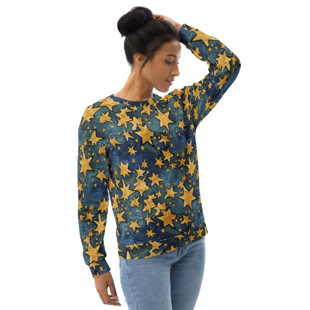 Midnight Starflow on Sweatshirt — Right Front