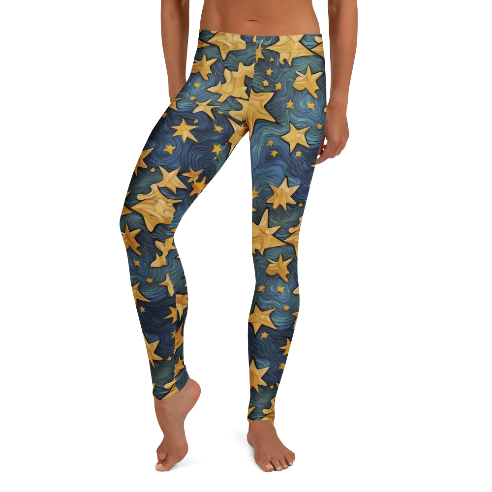 Midnight Starflow on Leggings — Front
