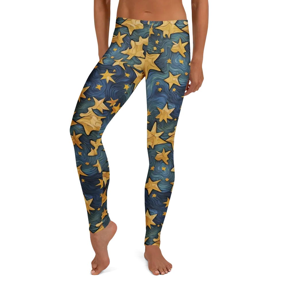 Midnight Starflow on Leggings — Front