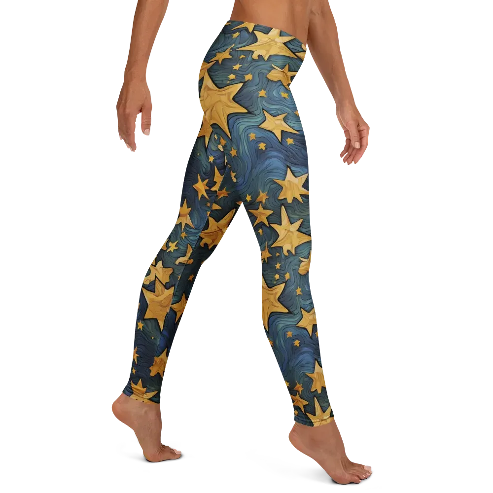 Midnight Starflow on Leggings — Right