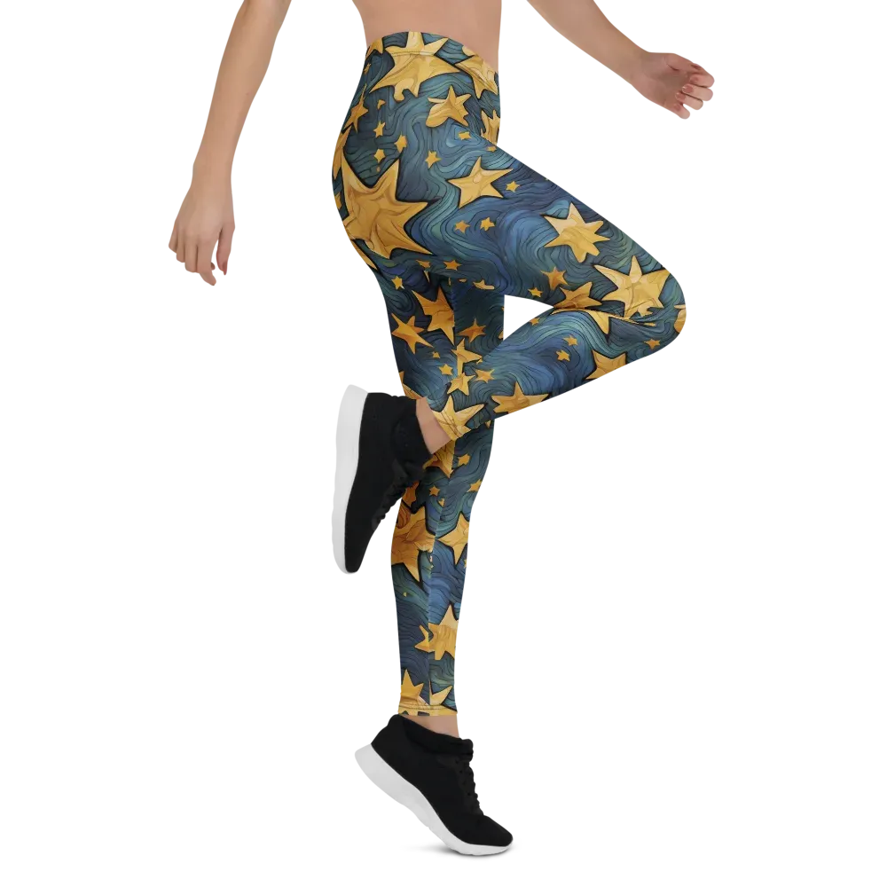 Midnight Starflow on Leggings — Right