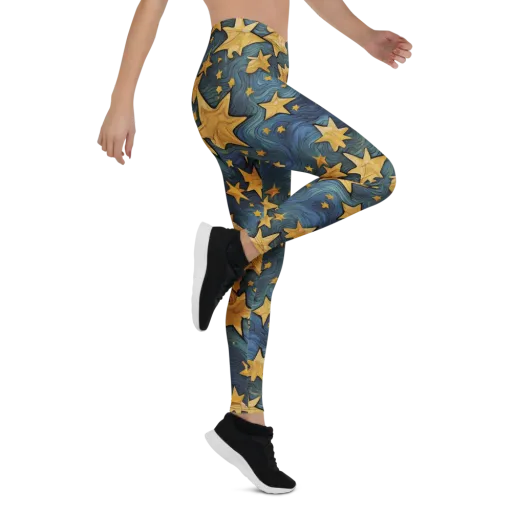 Midnight Starflow on a Leggings