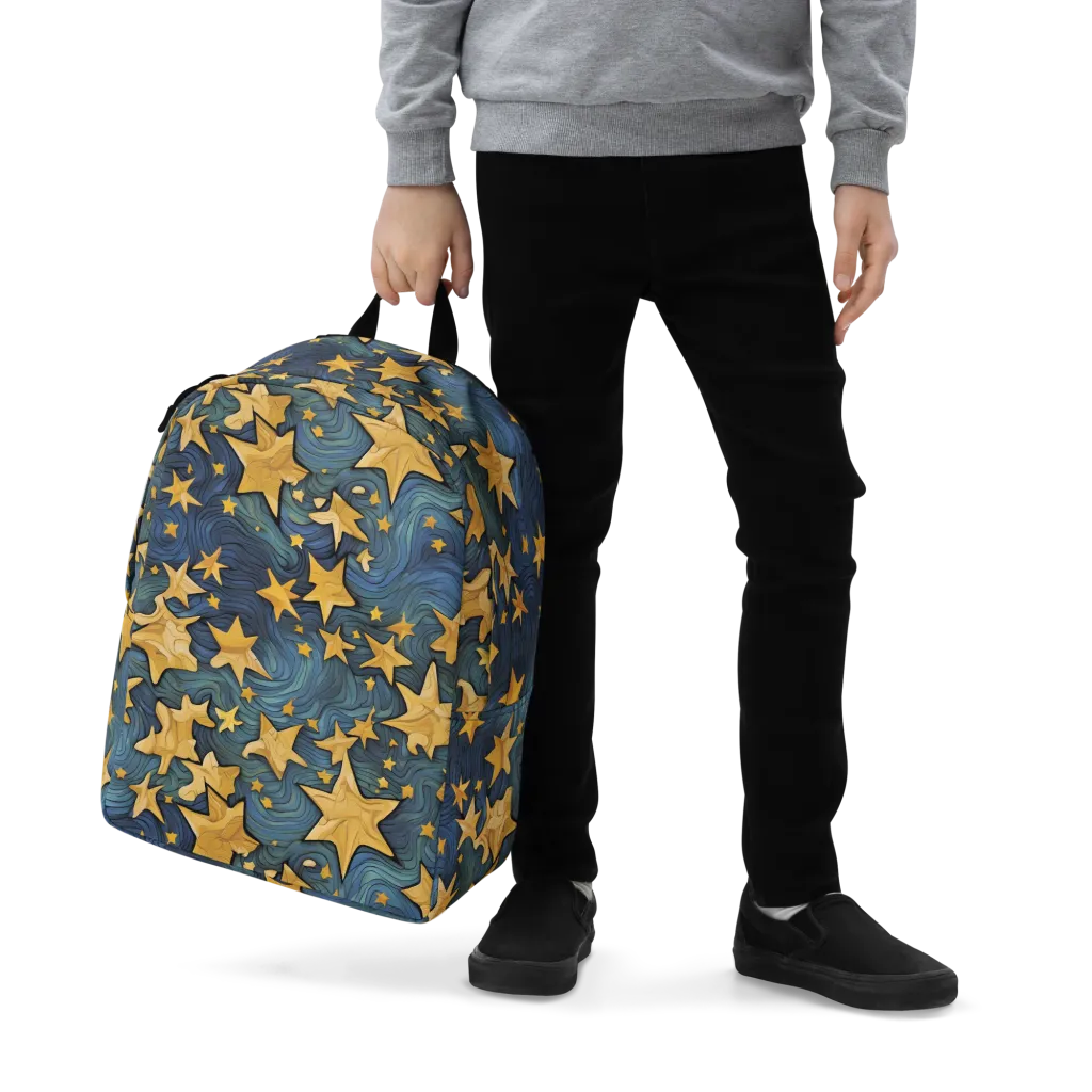 Midnight Starflow on Minimalist Backpack — Zoomed-in