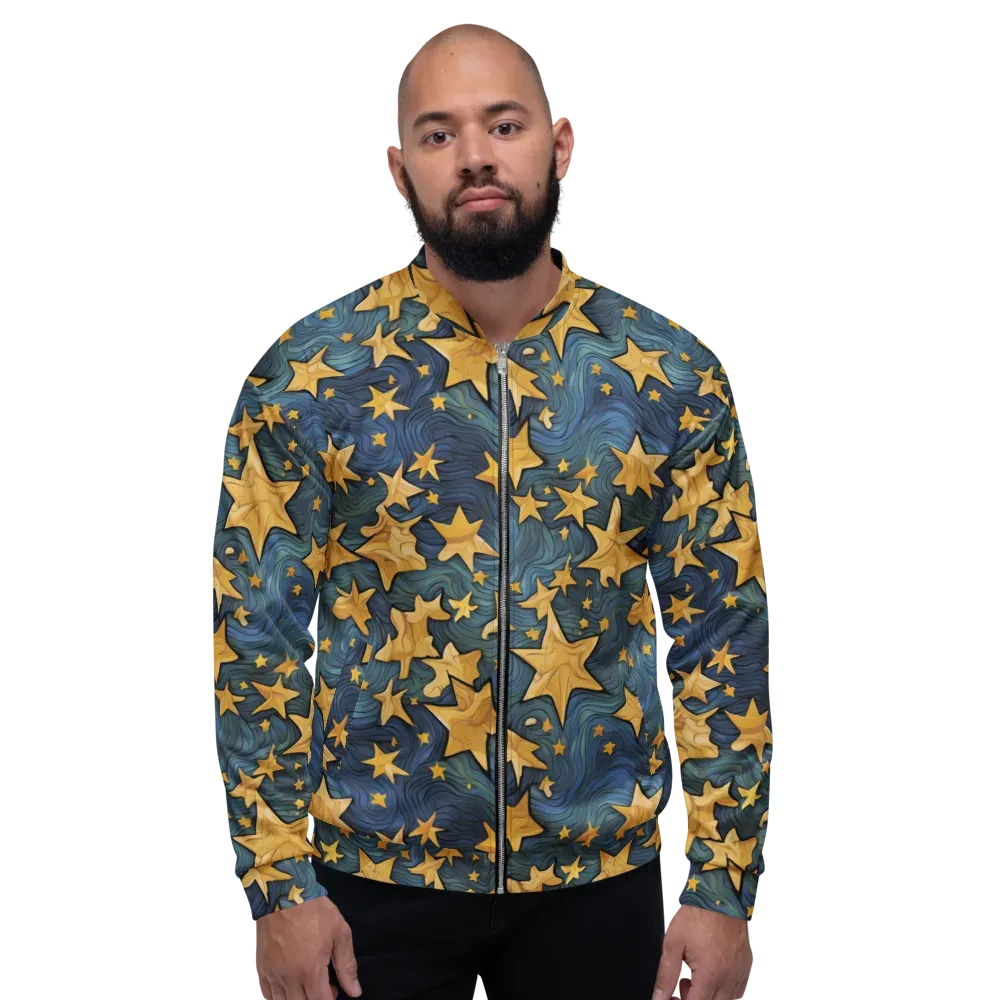 Midnight Starflow on Bomber Jacket — Front