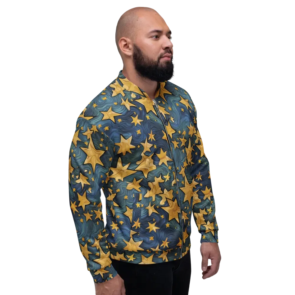 Midnight Starflow on Bomber Jacket — Right