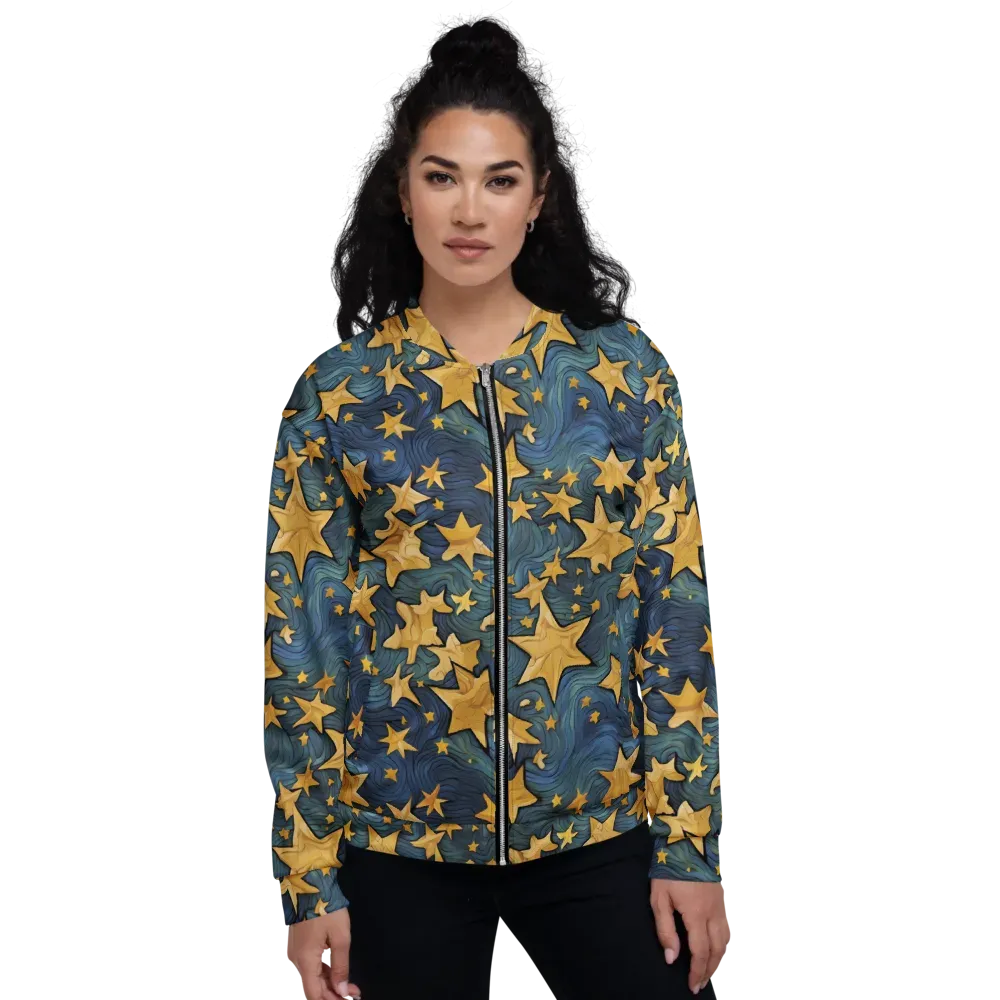 Midnight Starflow on Bomber Jacket — Front