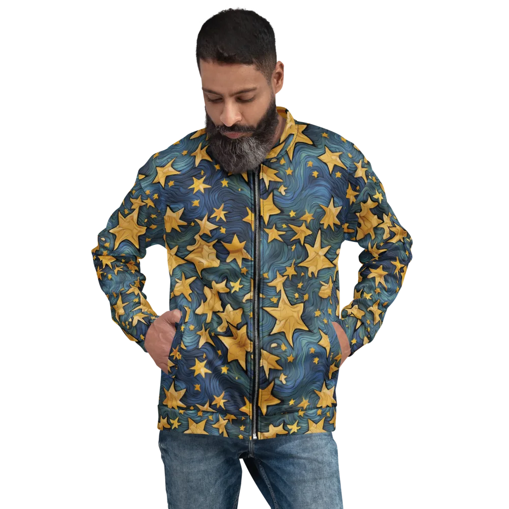 Midnight Starflow on Bomber Jacket — Front