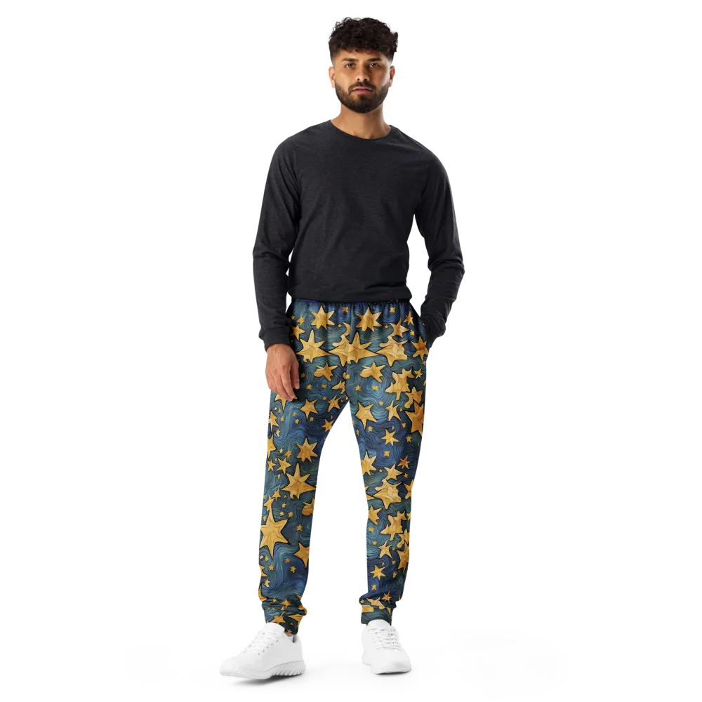 Midnight Starflow on Men's Joggers — Front