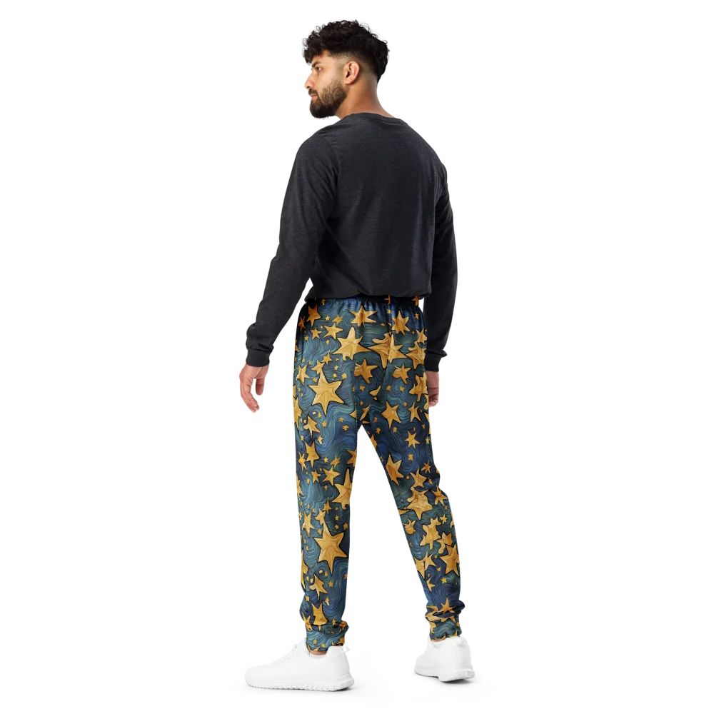 Midnight Starflow on Men's Joggers — Back