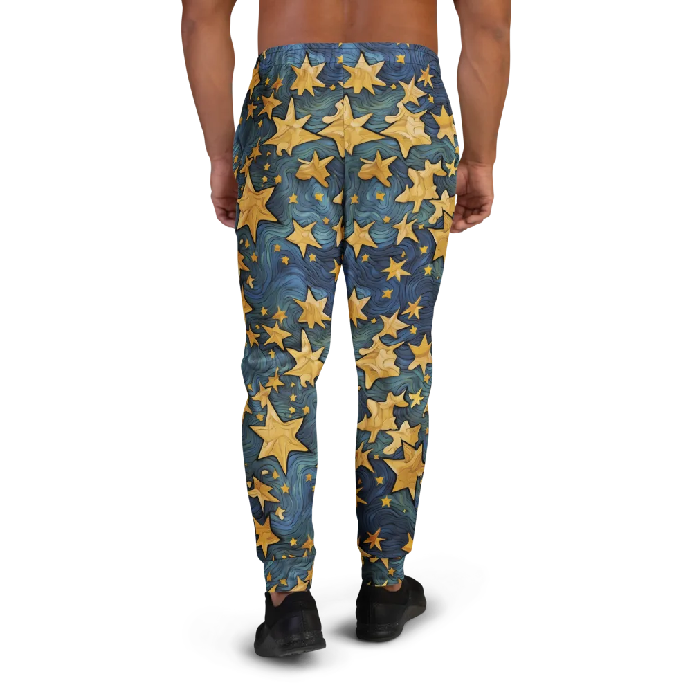 Midnight Starflow on Men's Joggers — Back