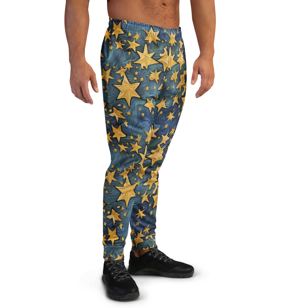 Midnight Starflow on Men's Joggers — Right