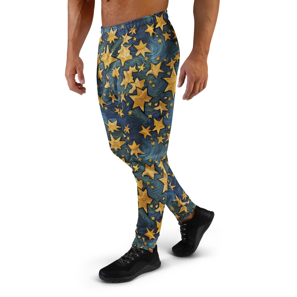 Midnight Starflow on Men's Joggers — Left