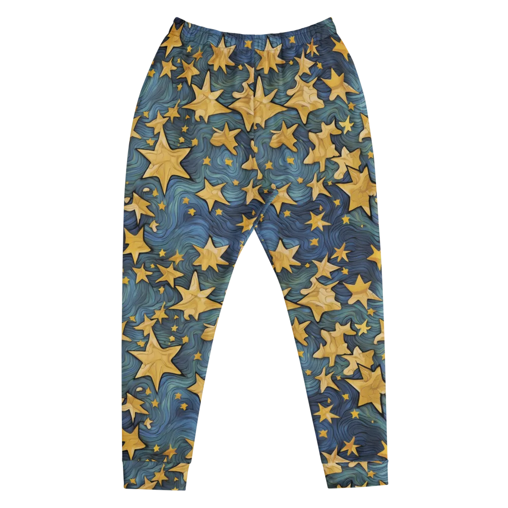 Midnight Starflow on Men's Joggers — Front