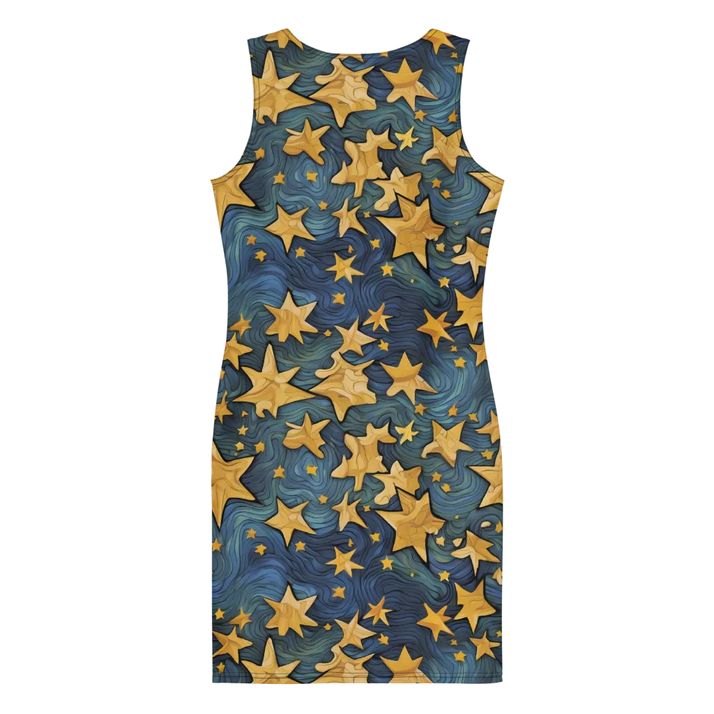 Midnight Starflow on Bodycon Dress — Back