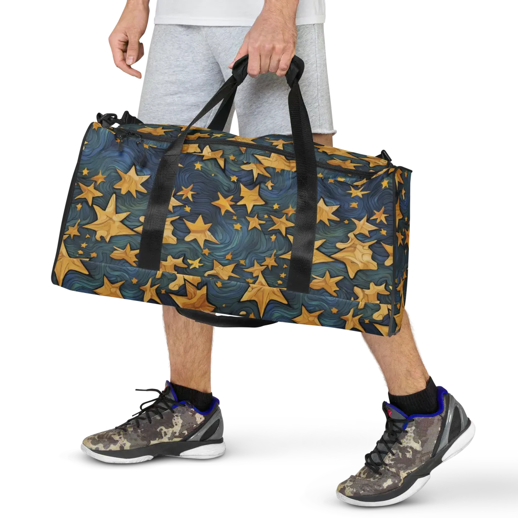 Midnight Starflow on Duffle Bag — Front