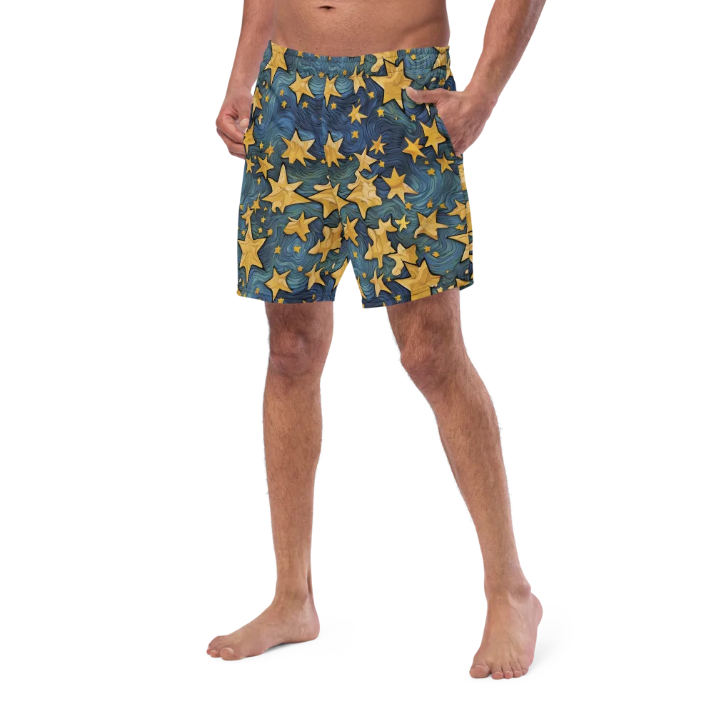 Midnight Starflow on Swim Trunks — Left Front