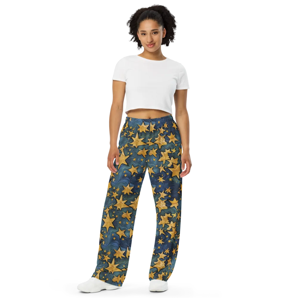 Midnight Starflow on Wide-Leg Pants — Front