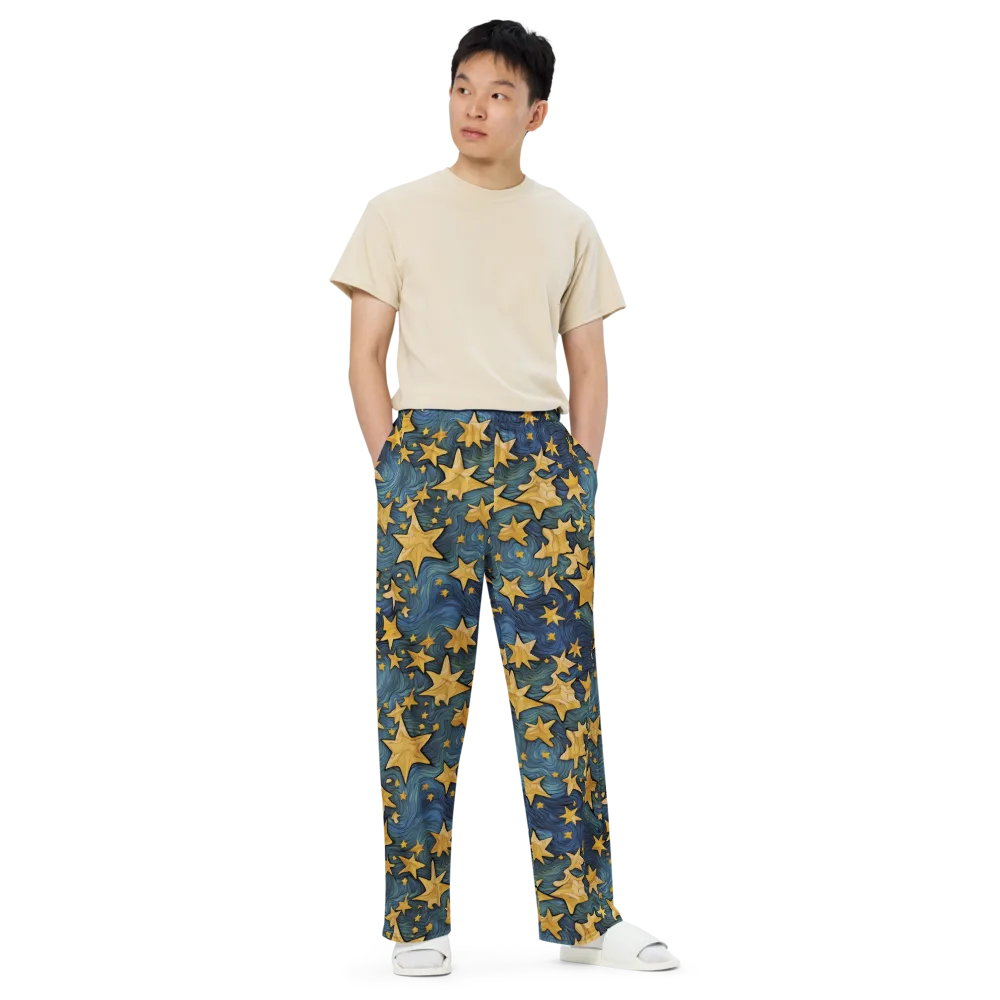 Midnight Starflow on Wide-Leg Pants — Front