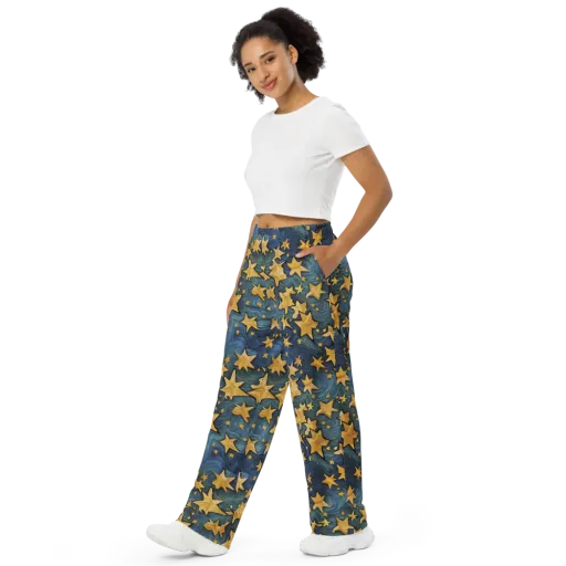 Midnight Starflow on a Wide-Leg Pants