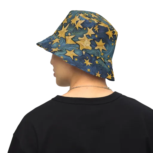Midnight Starflow on a Reversible Bucket Hat